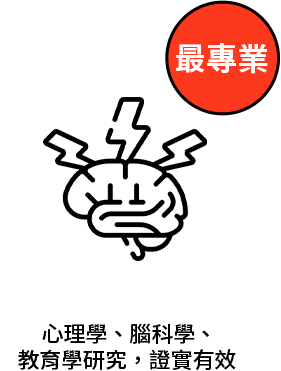 最專業・心理學、腦科學、教育學研究，證實有效